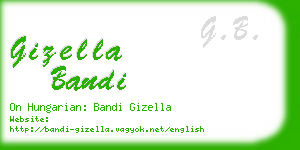 gizella bandi business card